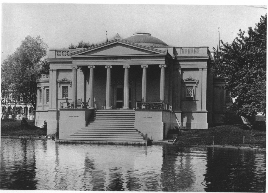 Merchant Tailors building at World's Columbian Exposition, designed by Beman. 