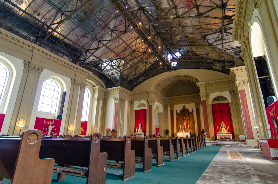 Shrine of Christ the King Sovereign Priest, interior in 2014. [Eric Allix Rogers/Chicago Patterns]